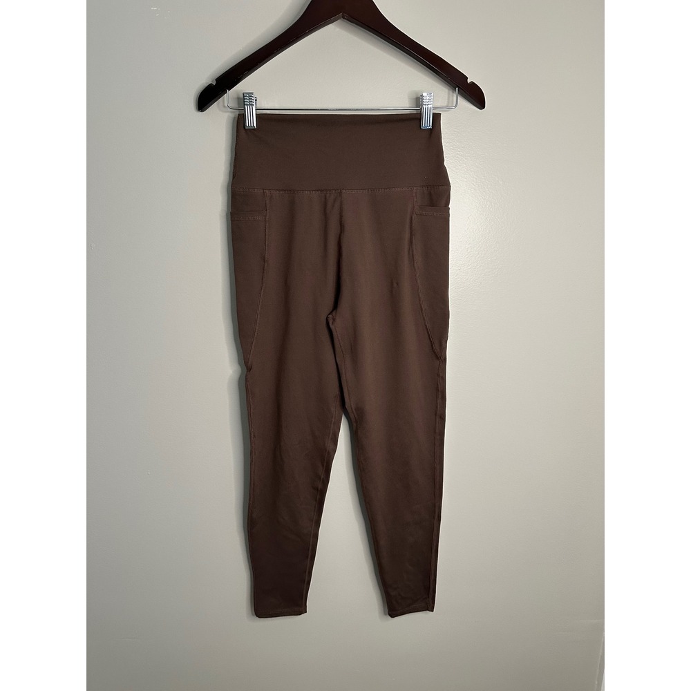 Sage Collective High Waisted Leggings Women S Brown EUC Pocket Athletic Yoga